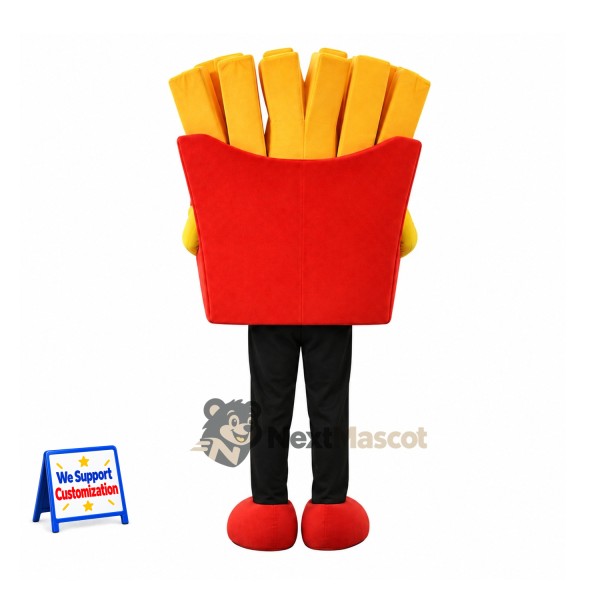 French Fries Mascot Costume - Red Carton, Yellow Gloves French Fries Mascot Costume - Red Carton, Yellow Gloves