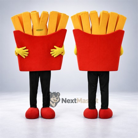 French Fries Mascot Costume - Red Carton, Yellow Gloves French Fries Mascot Costume - Red Carton, Yellow Gloves