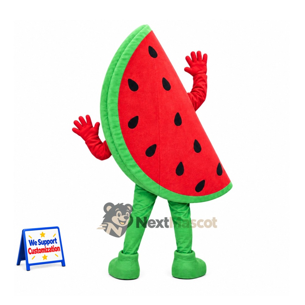 Watermelon Slice Mascot Costume - Green Legs and Red Gloves Watermelon Slice Mascot Costume - Green Legs and Red Gloves