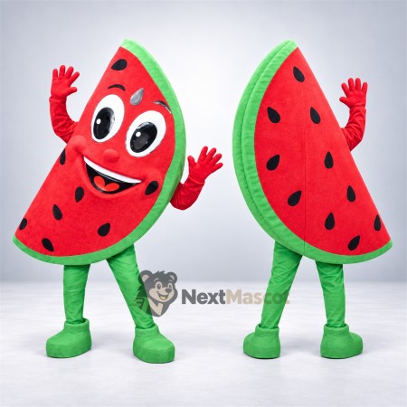 Watermelon Slice Mascot Costume - Green Legs and Red Gloves Watermelon Slice Mascot Costume - Green Legs and Red Gloves