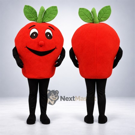 Apple Mascot Costume - Red, Black Arms and Legs for Food Festivals Apple Mascot Costume - Red, Black Arms and Legs for Food Festivals