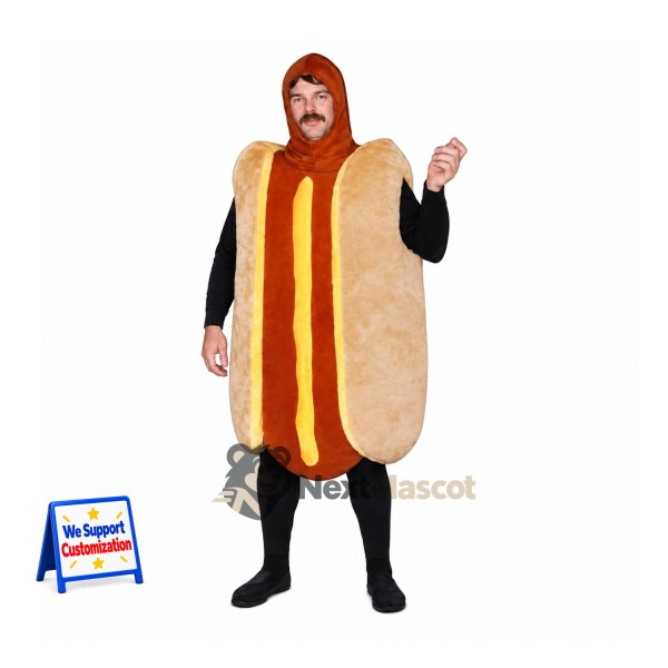 Hot Dog Mascot Costume - Open Face