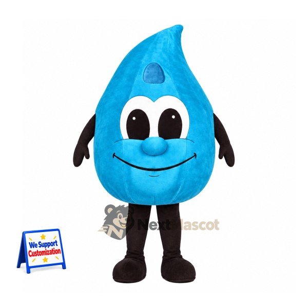 Water Drop Mascot Costume - Blue for Community Events