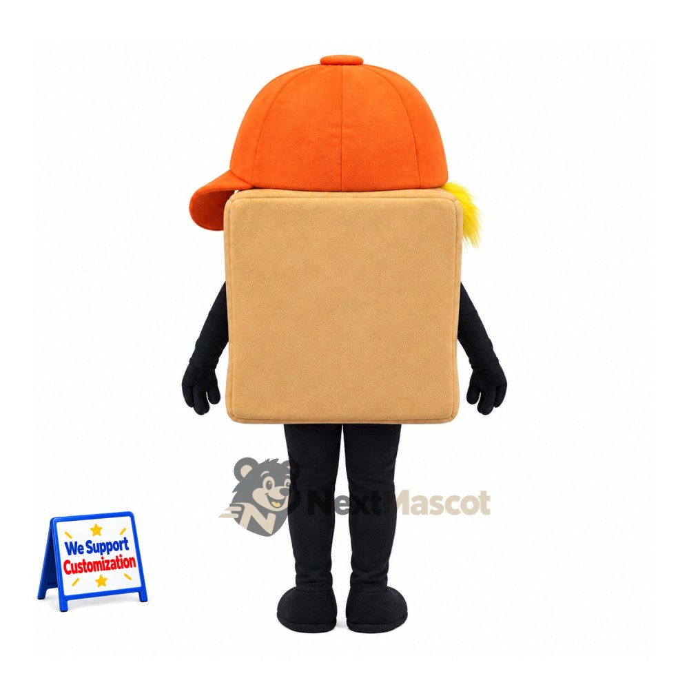 Paper Bag Mascot Costume - Orange Cap Paper Bag Mascot Costume - Orange Cap