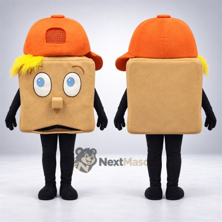 Paper Bag Mascot Costume - Orange Cap Paper Bag Mascot Costume - Orange Cap