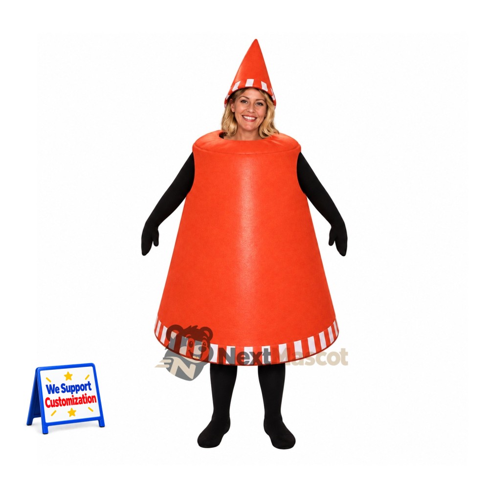 Cone Mascot Costume - Orange Cone Mascot Costume - Orange