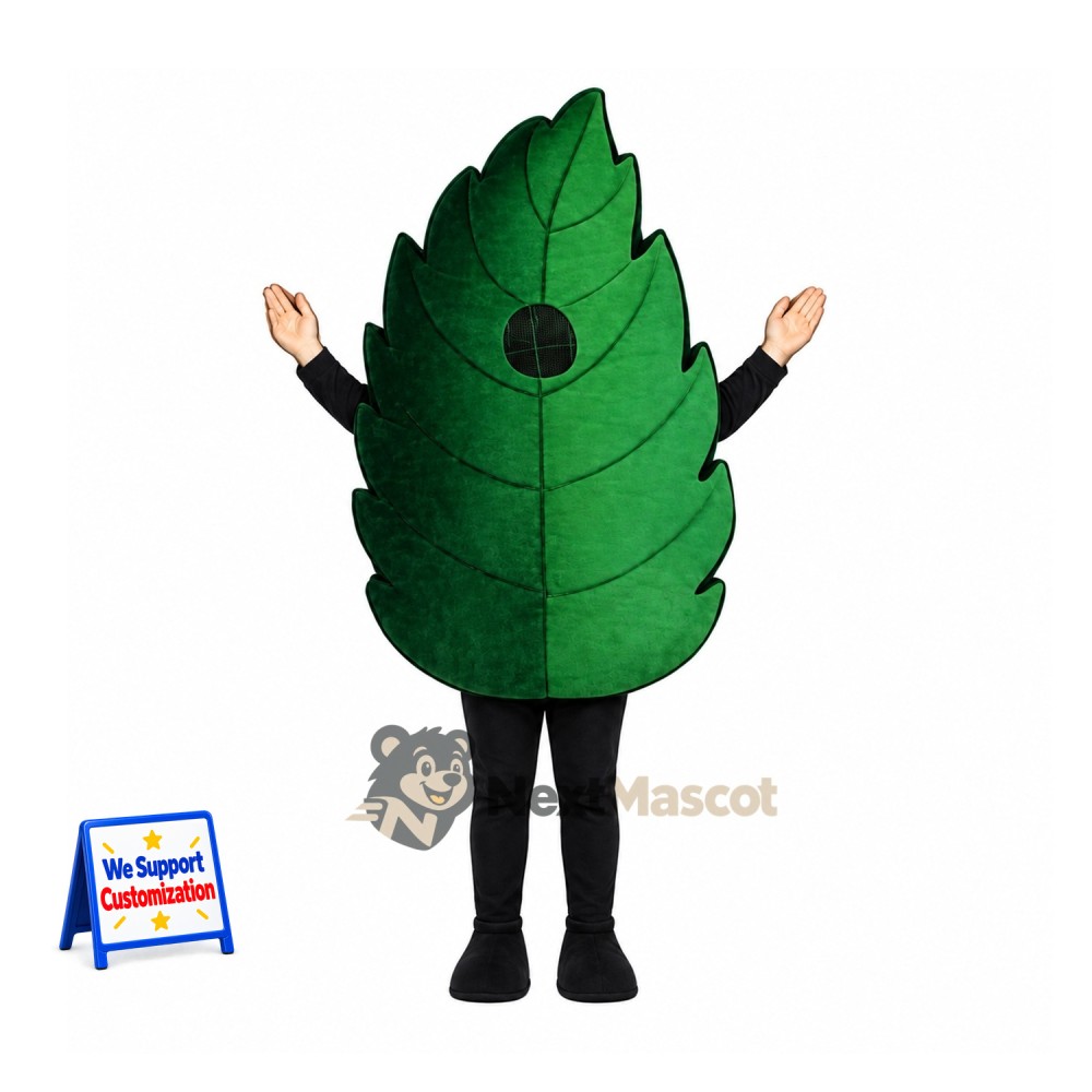 Leaf Mascot Costume - Green Leaf Mascot Costume - Green