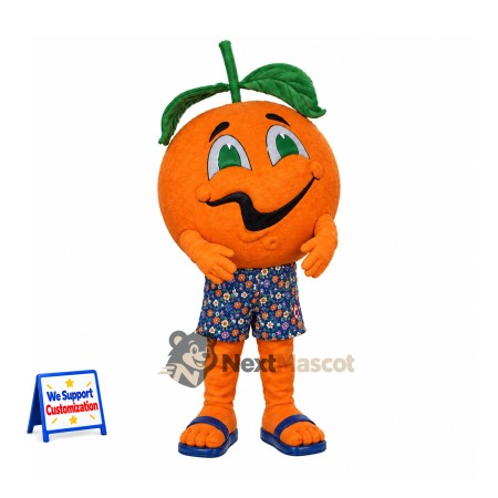 Orange Mascot Costume - Blue Shorts Orange Mascot Costume - Blue Shorts