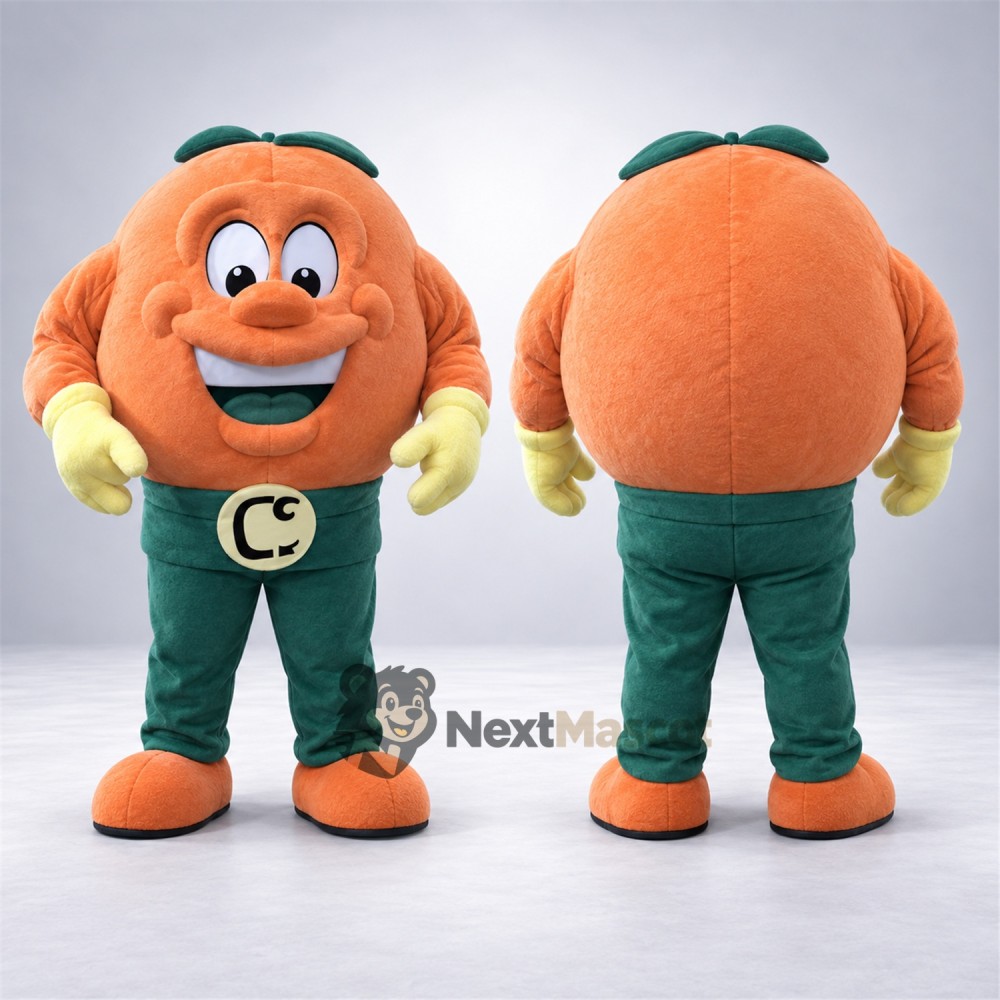 Pumpkin Mascot Costume - Muscular Pumpkin Mascot Costume - Muscular