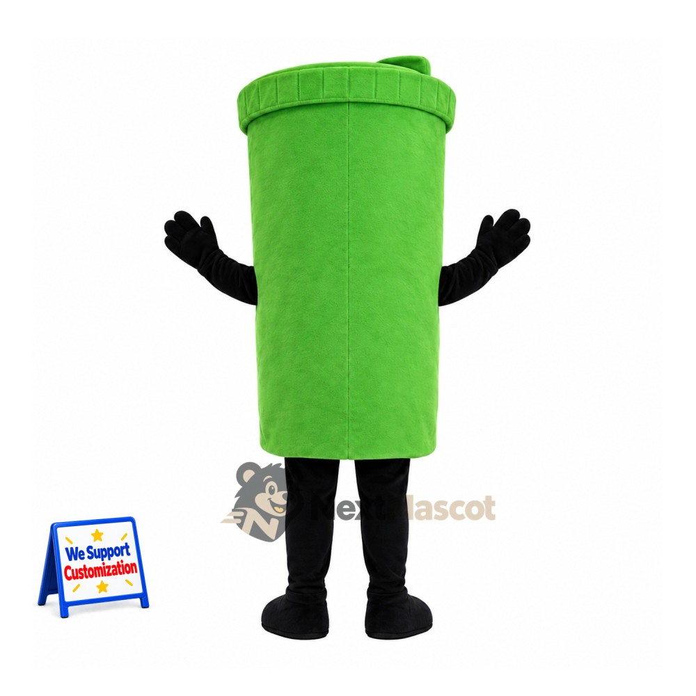 Bin Mascot Costume - Green for Festivals Bin Mascot Costume - Green for Festivals