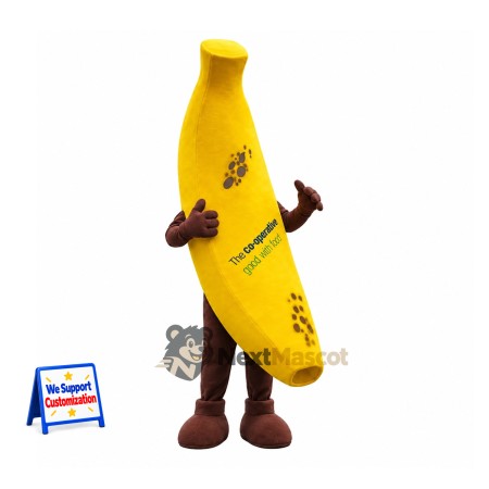 Banana Mascot Costume - Brown Arms and Legs Banana Mascot Costume - Brown Arms and Legs