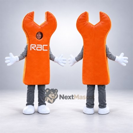 Wrench Mascot Costume - Orange Wrench Mascot Costume - Orange