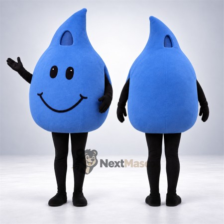 Water Drop Mascot Costume - Blue, Black Arms and Legs Water Drop Mascot Costume - Blue, Black Arms and Legs