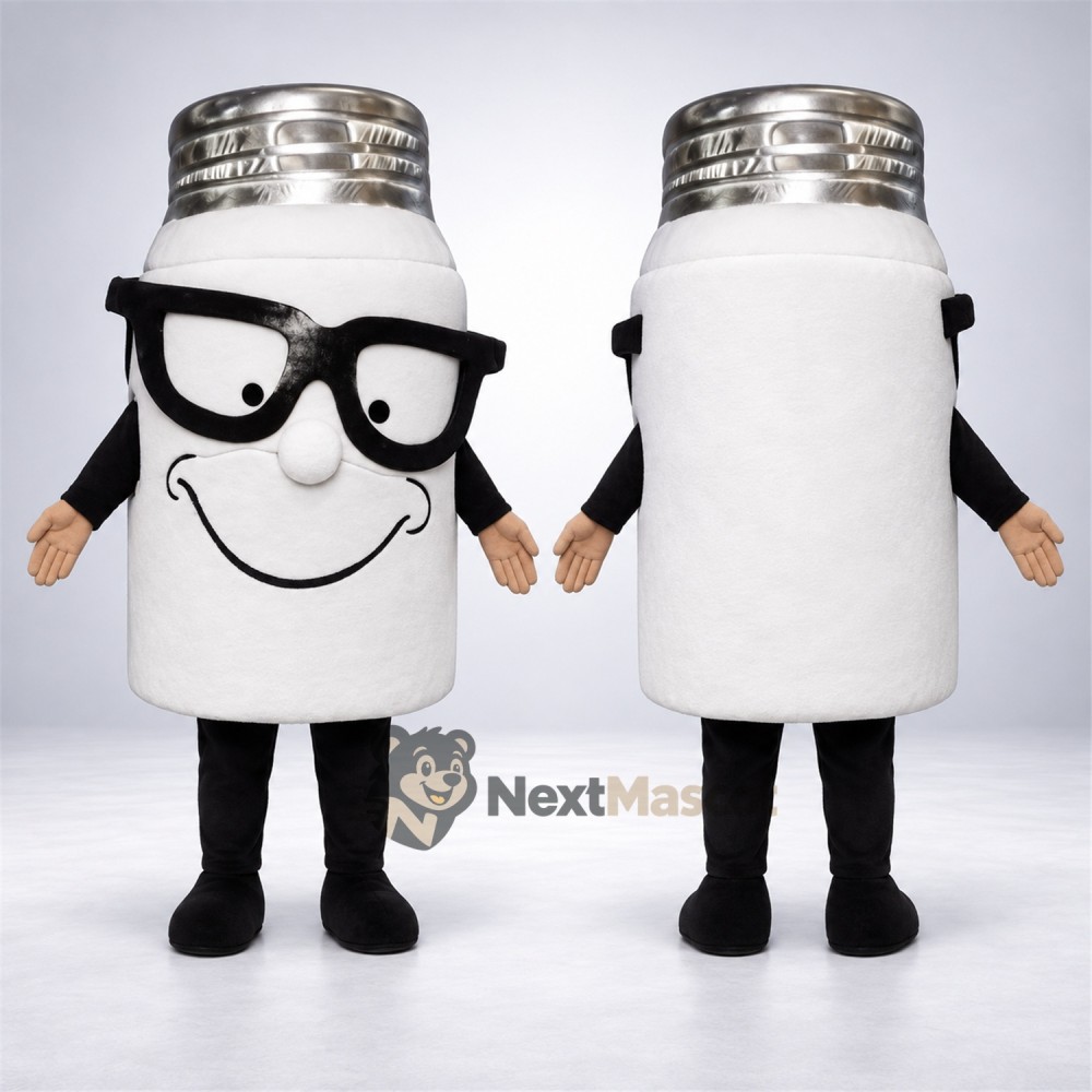 Salt Shaker Mascot Costume - Glasses