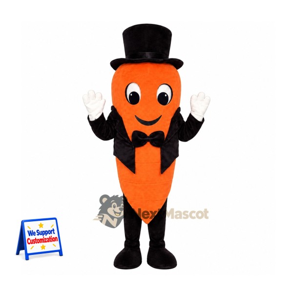 Carrot Mascot Costume - Top Hat