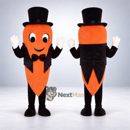 Carrot Mascot Costume - Top Hat Carrot Mascot Costume - Top Hat