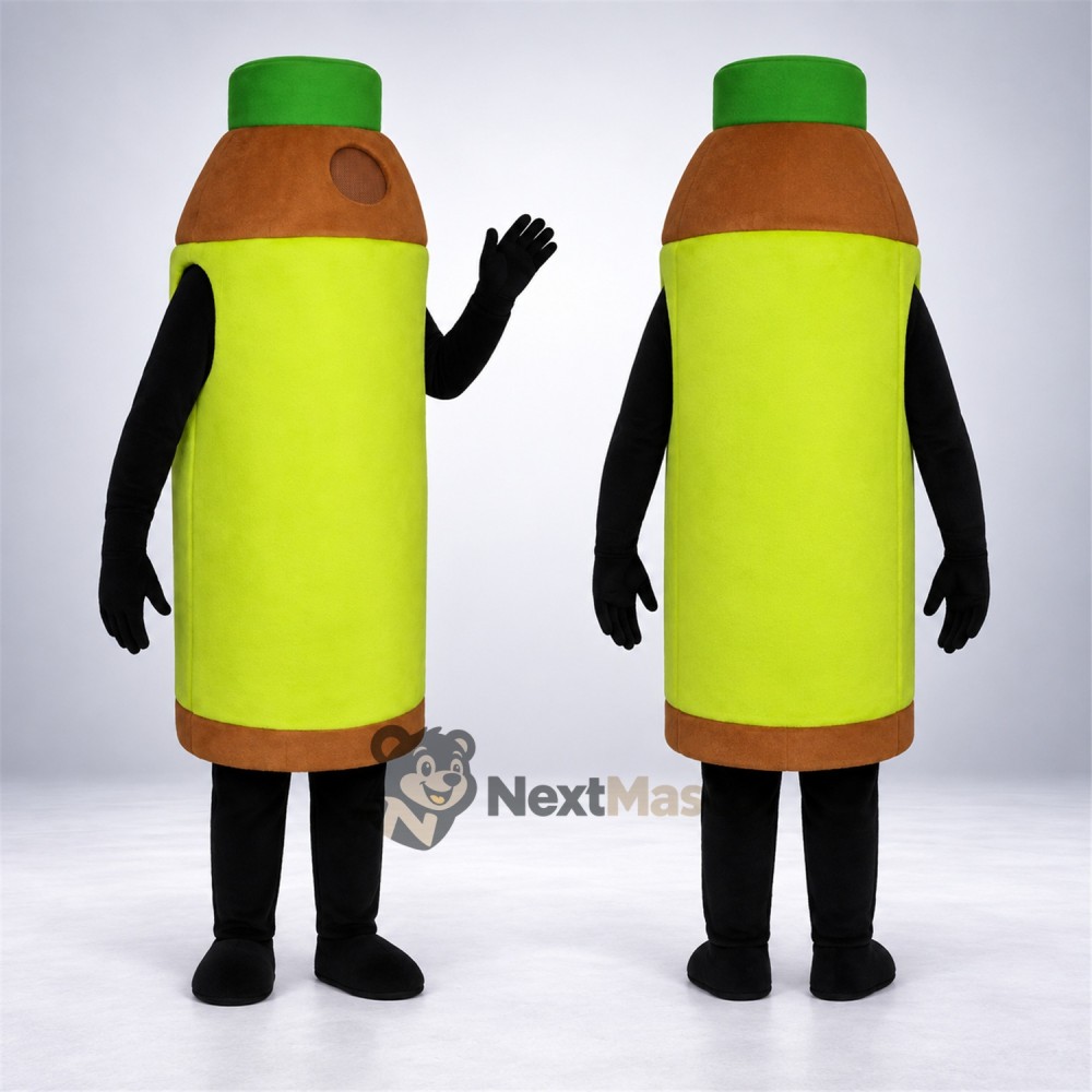 Bottle Mascot Costume - Green Bottle Mascot Costume - Green