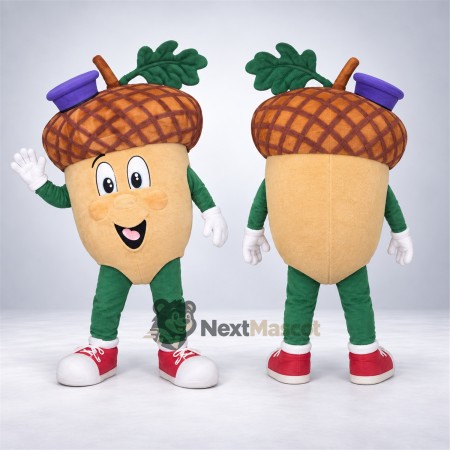 Acorn Mascot Costume - Green Pants and Red Sneakers Acorn Mascot Costume - Green Pants and Red Sneakers