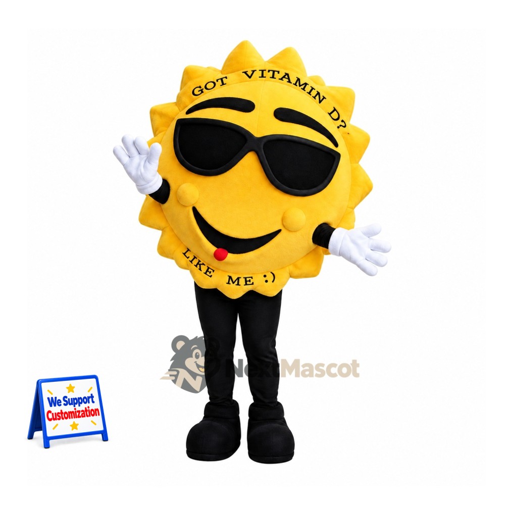 Sun Mascot Costume - Sunglasses for Photo Events Sun Mascot Costume - Sunglasses for Photo Events