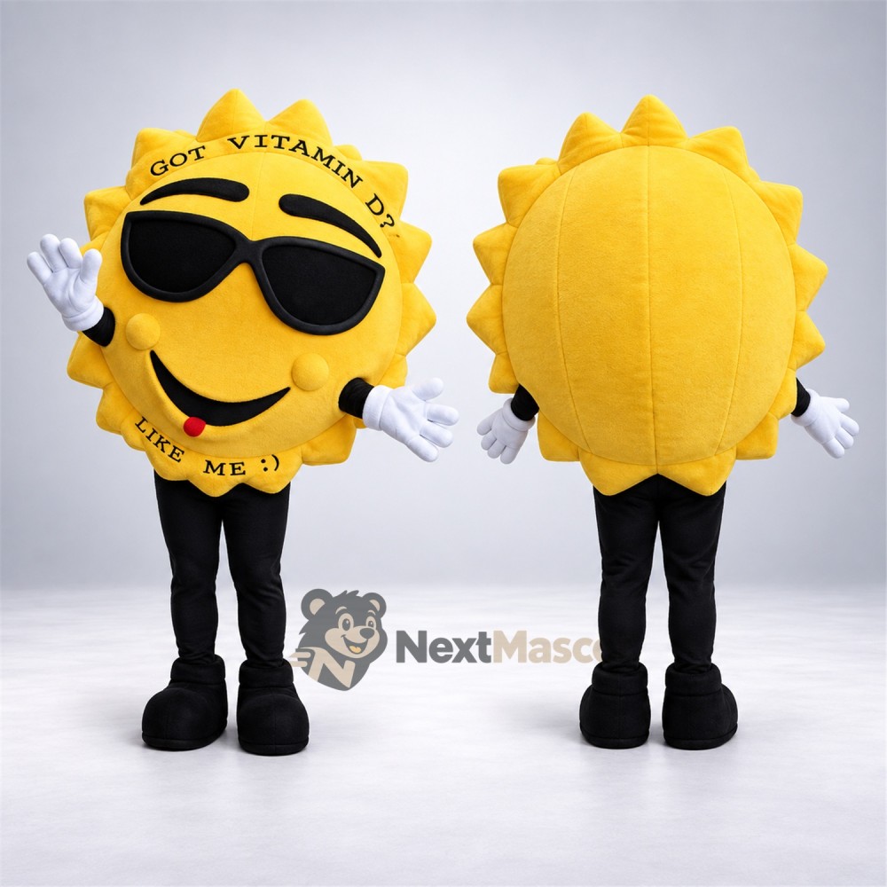 Sun Mascot Costume - Sunglasses for Photo Events Sun Mascot Costume - Sunglasses for Photo Events