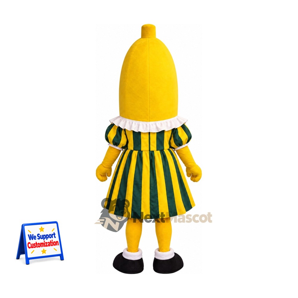 Banana Mascot Costume - Striped Dress Banana Mascot Costume - Striped Dress