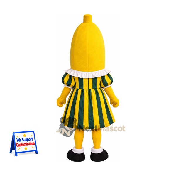 Banana Mascot Costume - Striped Dress Banana Mascot Costume - Striped Dress