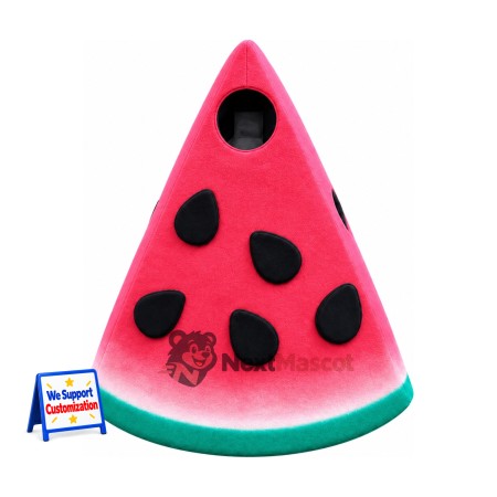 Watermelon Slice Mascot Costume for Food Fairs Watermelon Slice Mascot Costume for Food Fairs