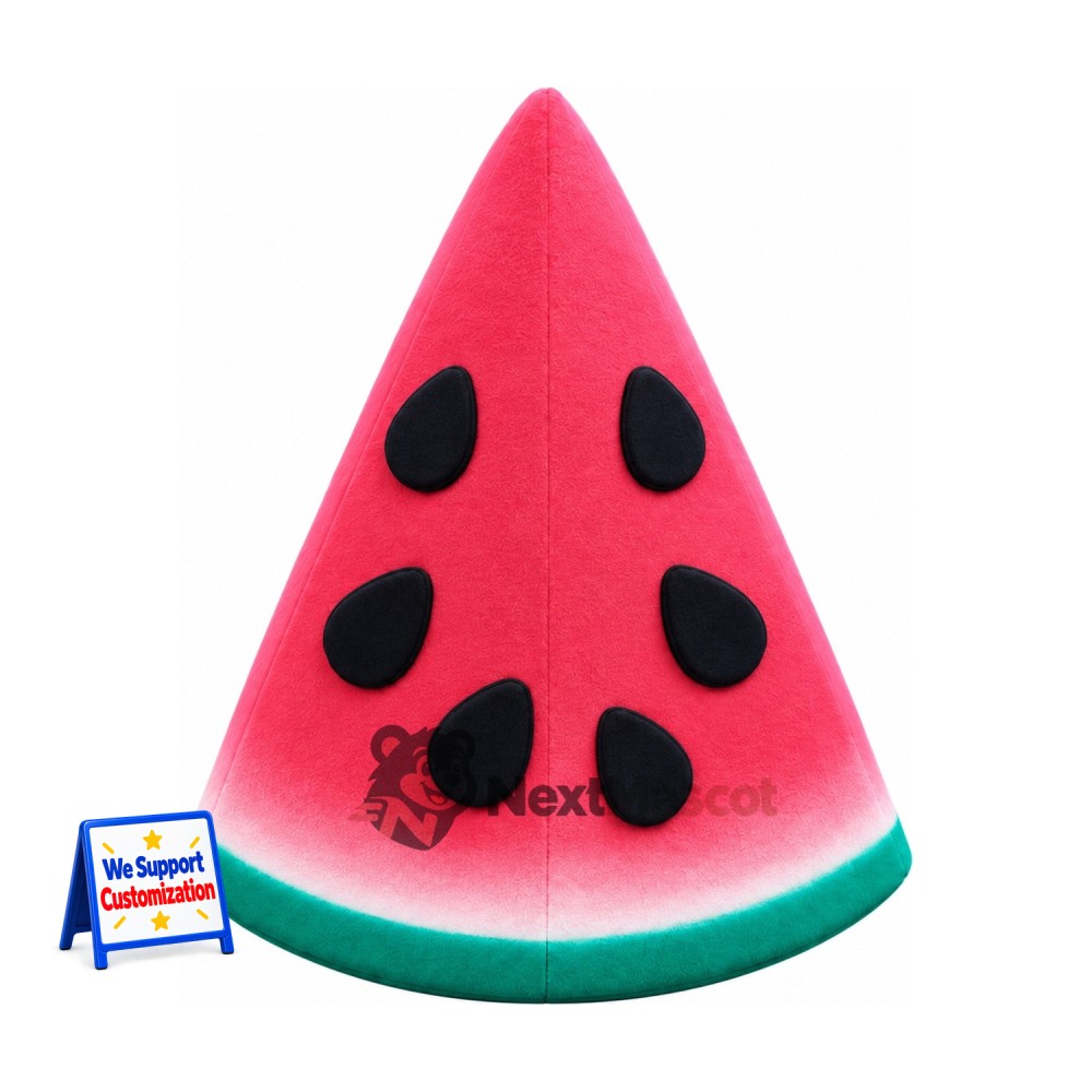 Watermelon Slice Mascot Costume for Food Fairs Watermelon Slice Mascot Costume for Food Fairs