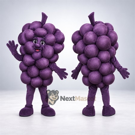 Grapes Mascot Costume - Purple, Purple Arms and Legs Grapes Mascot Costume - Purple, Purple Arms and Legs