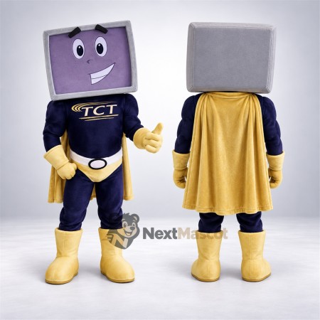 Computer Superhero Mascot Costume