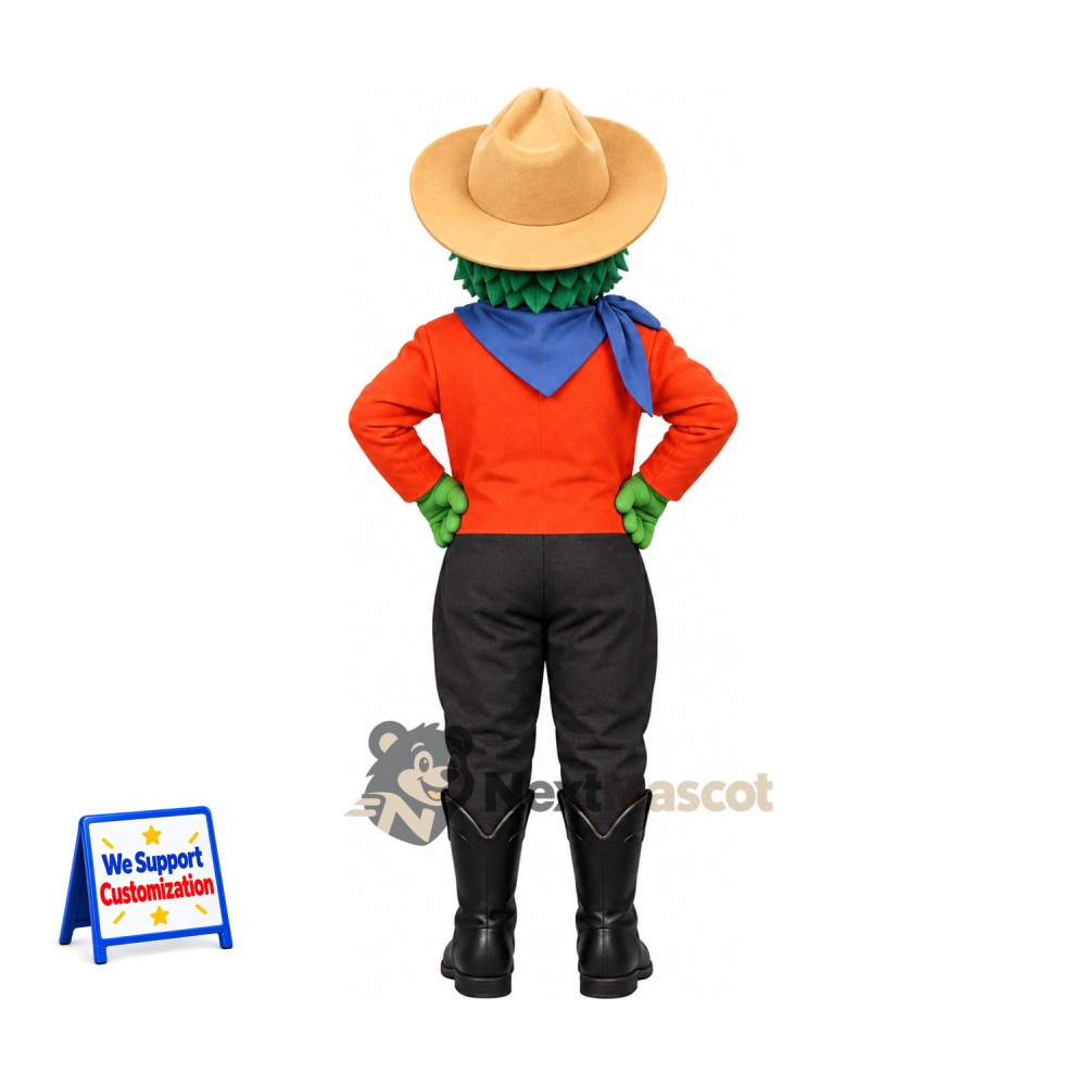 Character Mascot Costume - Green, Cowboy Hat Character Mascot Costume - Green, Cowboy Hat
