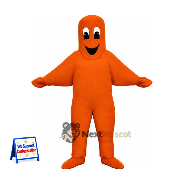 Ghost Mascot Costume - Orange