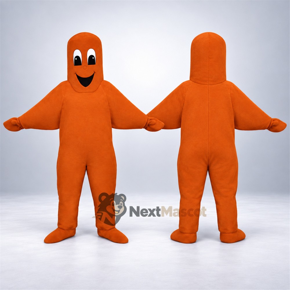 Ghost Mascot Costume - Orange