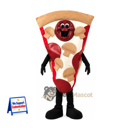 Pizza Slice Mascot Costume - Black Arms and Legs Pizza Slice Mascot Costume - Black Arms and Legs