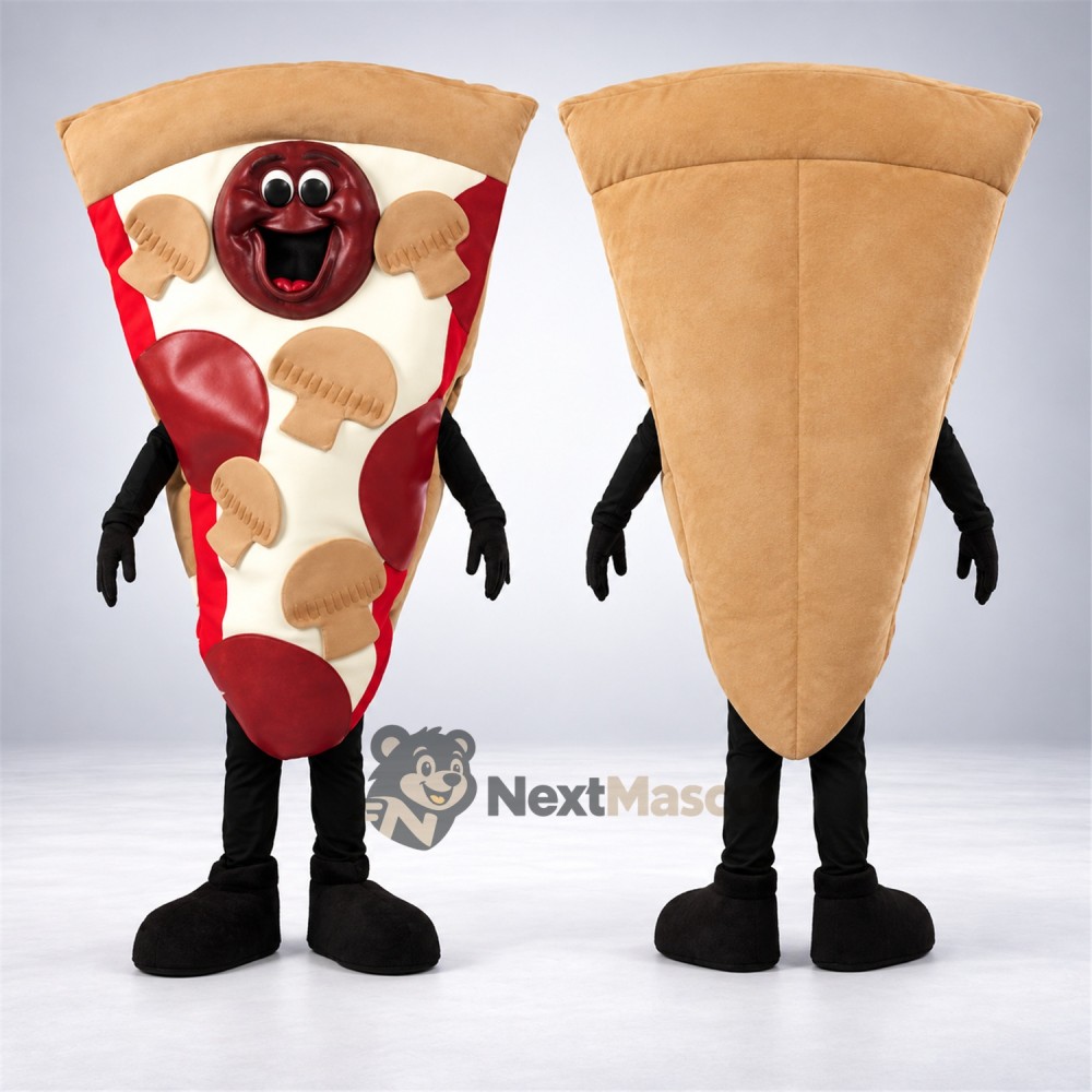 Pizza Slice Mascot Costume - Black Arms and Legs Pizza Slice Mascot Costume - Black Arms and Legs