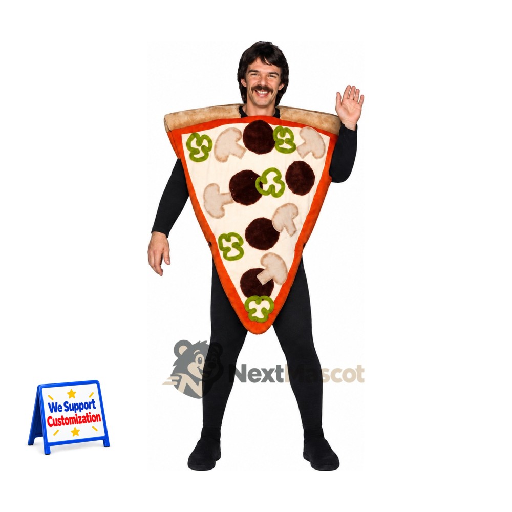 Pizza Slice Mascot Costume - Open Face Pizza Slice Mascot Costume - Open Face