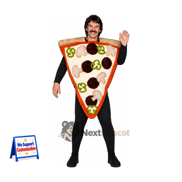 Pizza Slice Mascot Costume - Open Face