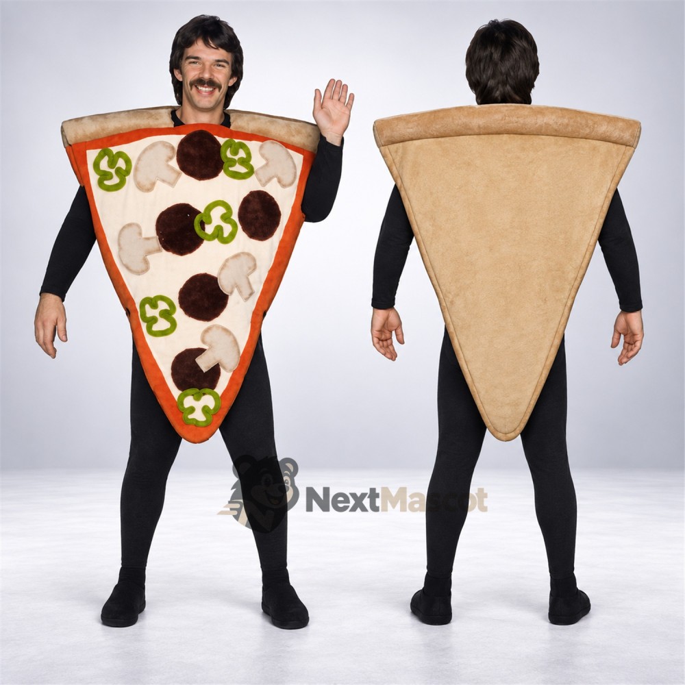 Pizza Slice Mascot Costume - Open Face Pizza Slice Mascot Costume - Open Face