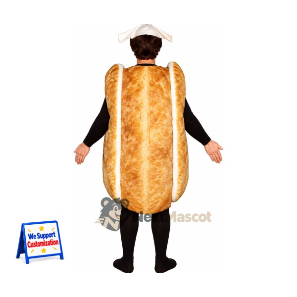 Hot Dog Mascot Costume - Open Face for Food Festivals Hot Dog Mascot Costume - Open Face for Food Festivals
