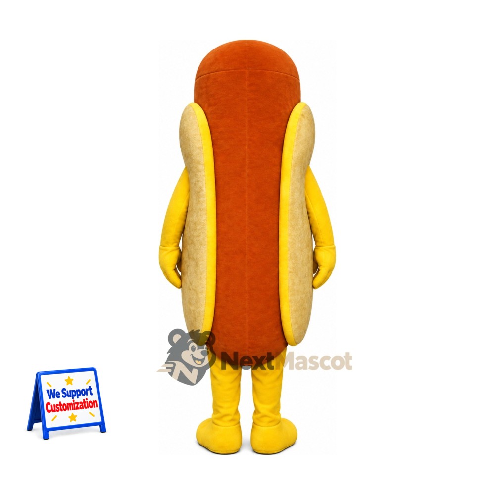 Hot Dog Mascot Costume - Yellow Arms and Legs Hot Dog Mascot Costume - Yellow Arms and Legs