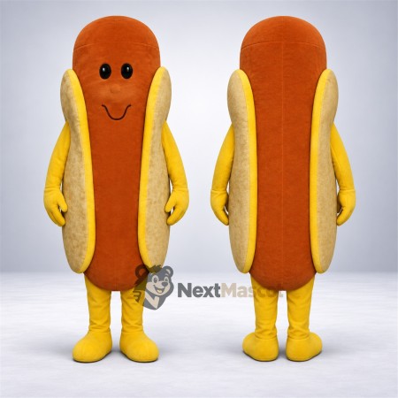 Hot Dog Mascot Costume - Yellow Arms and Legs Hot Dog Mascot Costume - Yellow Arms and Legs