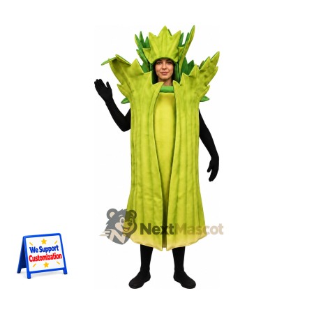 Celery Mascot Costume - Open Face Celery Mascot Costume - Open Face
