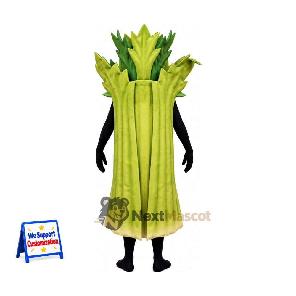 Celery Mascot Costume - Open Face Celery Mascot Costume - Open Face