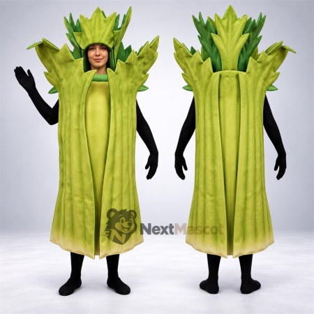 Celery Mascot Costume - Open Face Celery Mascot Costume - Open Face