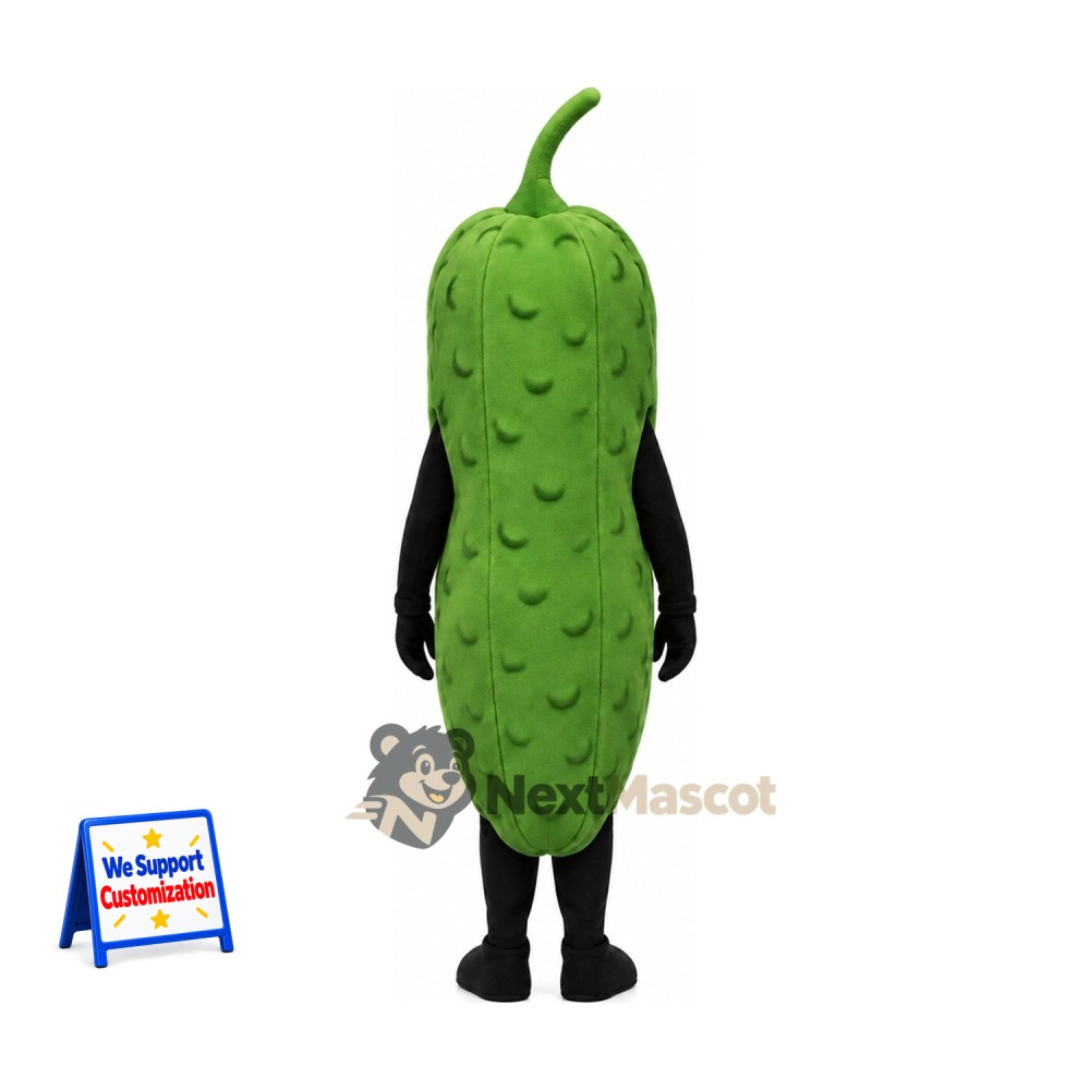 Pickle Mascot Costume - Black Arms and Legs for Food Festivals Pickle Mascot Costume - Black Arms and Legs for Food Festivals