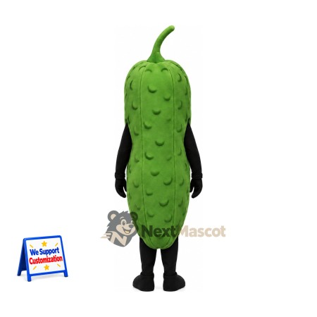 Pickle Mascot Costume - Black Arms and Legs for Food Festivals Pickle Mascot Costume - Black Arms and Legs for Food Festivals