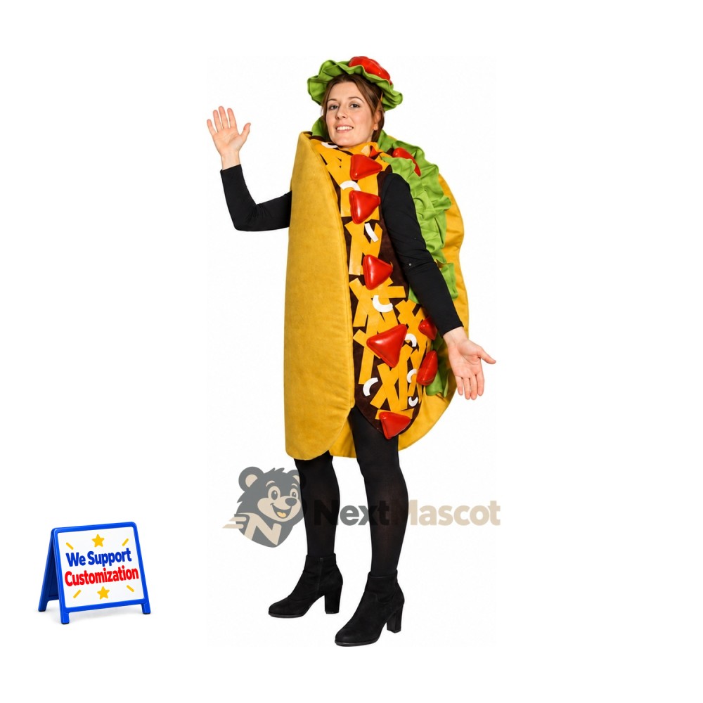Taco Mascot Costume - Open Face Taco Mascot Costume - Open Face
