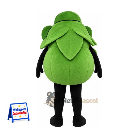 Cabbage Mascot Costume - Green, Black Arms and Legs
