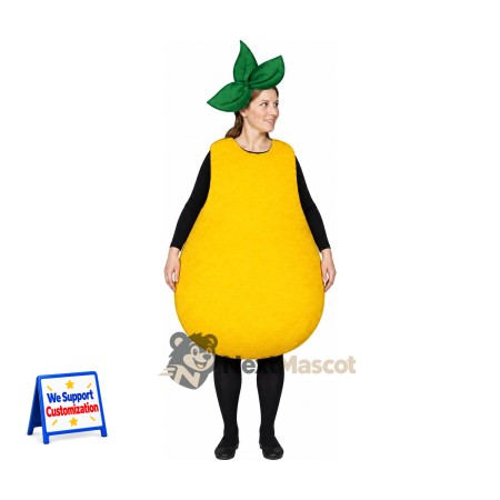 Pear Mascot Costume - Open Face Pear Mascot Costume - Open Face