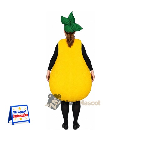 Pear Mascot Costume - Open Face Pear Mascot Costume - Open Face